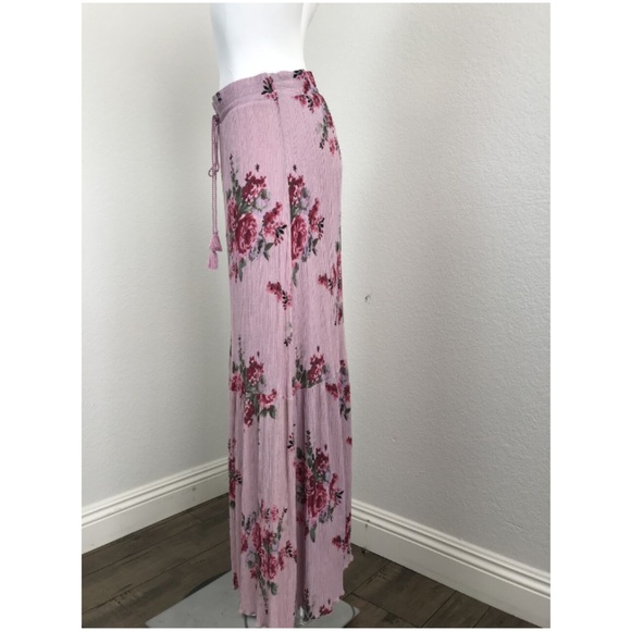 SEE YOU MONDAY XL Maxi Skirt Pink 100%Rayon Floral - Picture 2 of 5